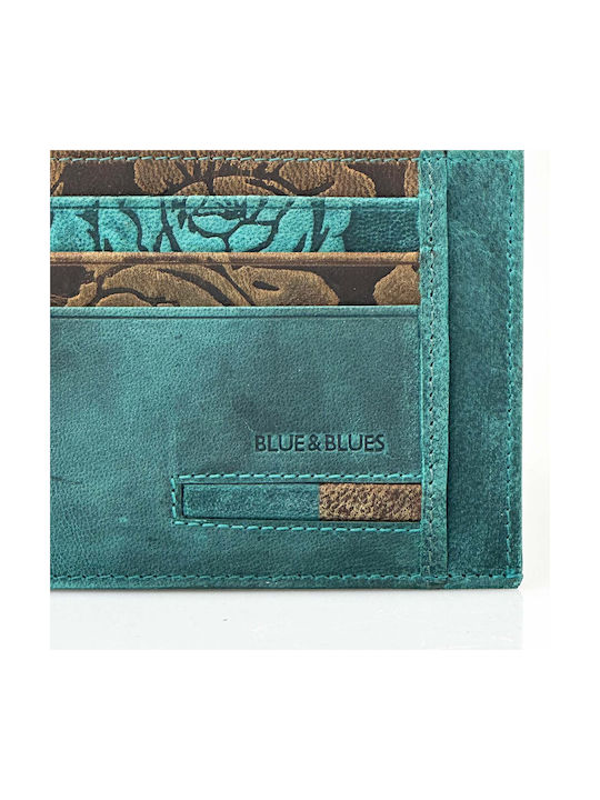 Ginis OF4 Men's Leather Card Wallet Green