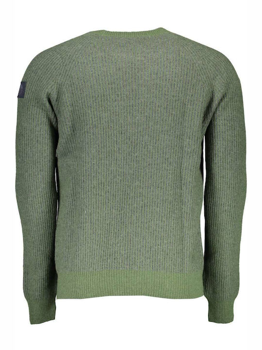 North Sails Men's Long Sleeve Sweater Polo Green.