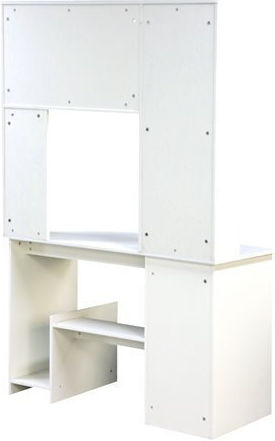 Computer Büro Status Holz mit Bücherregal Weiß 120x55x182cm