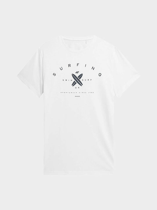 4F Men's Short Sleeve T-shirt White