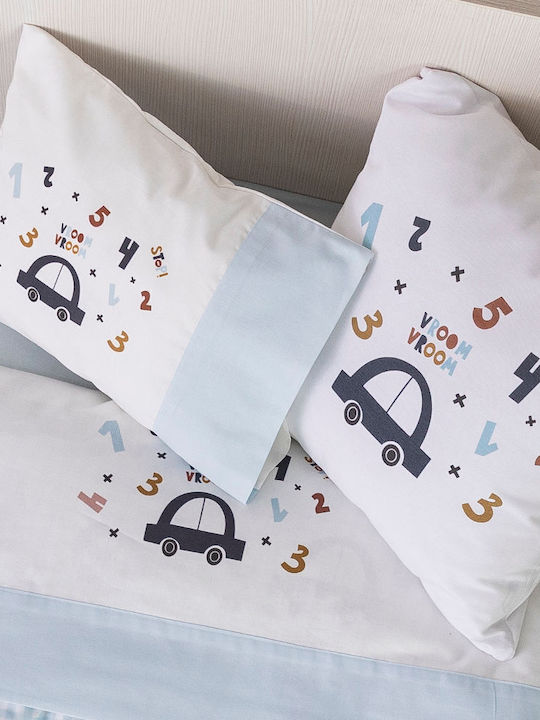 Borea Kids Decorative Pillow Printed Car White 45x45cm