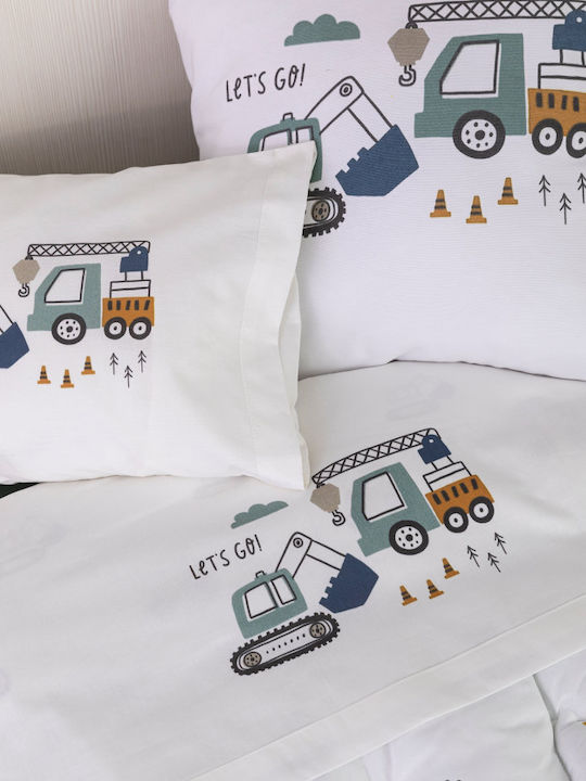 Borea Kids Decorative Pillow Printed Crane White 45x45cm