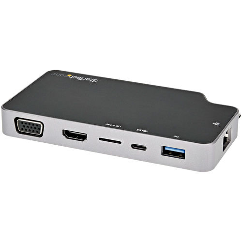 StarTech USB-C Docking Station με HDMI 4K Ethernet Μαύρο (CDP2HVGUASPD)