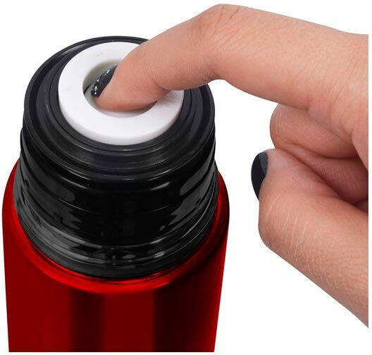 Flasche Thermosflasche Rostfreier Stahl 1lt Rot mit Kappenbecher