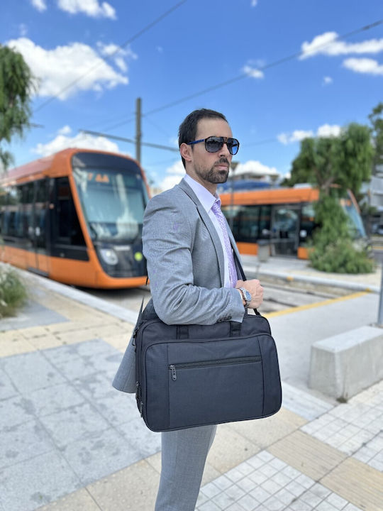 Taygeer 1084 Messenger Τσάντα Laptop Αδιάβροχη 17.3" σε Μαύρο χρώμα