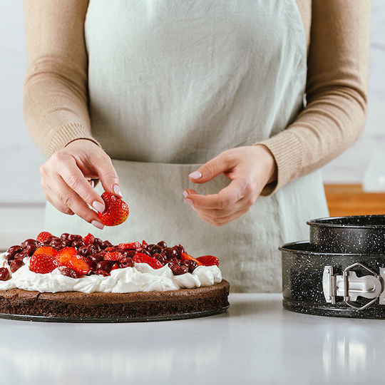 Nava Marble Aluminum Cake Baking Pan with Removable Bottom Nature 22x22x7cm