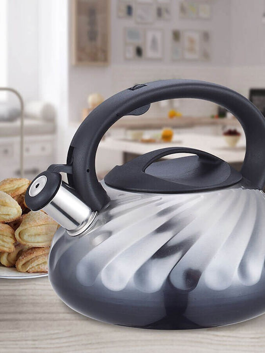Maestro Non-electric Kettle Βραστήρας Ανοξείδωτος Γκρι 3000ml
