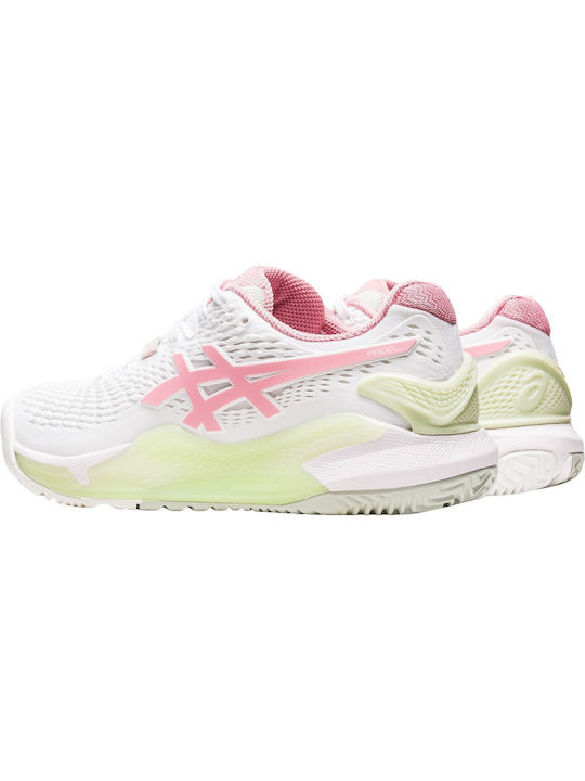 ASICS Gel-Resolution 9 Γυναικεία Παπούτσια Padel για Όλα τα Γήπεδα White / Fruit Punch