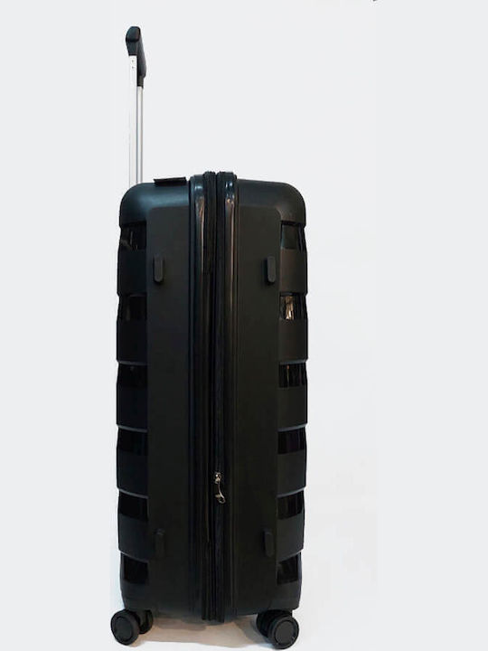 Diplomat Large The Seagull Collection Large Hard Black Suitcase With 4 Wheels Height 74cm