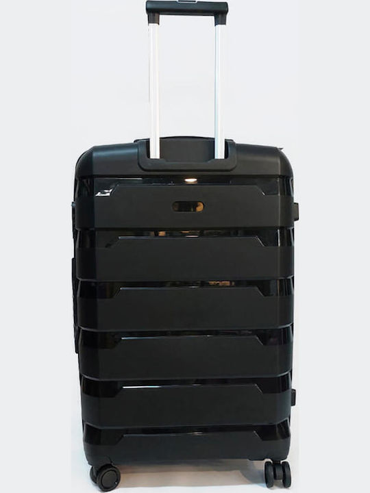 Diplomat Large The Seagull Collection Large Hard Black Suitcase With 4 Wheels Height 74cm