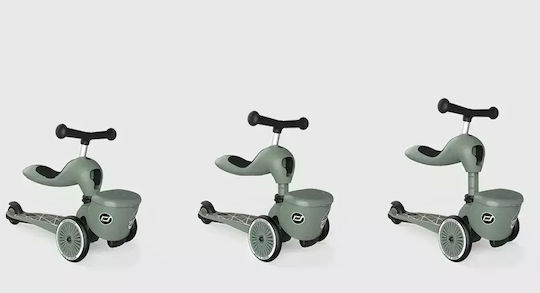 Scoot & Ride Kids Scooter Highwaykick 1 3-Wheel with Seat for 1-5 Years Green