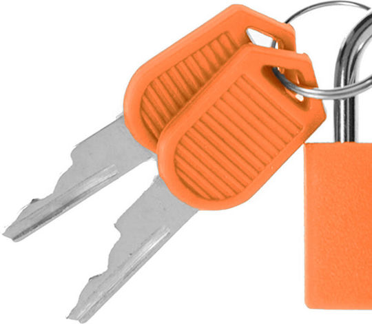 Benzi Padlock Brass with Key 20mm Orange 1pcs