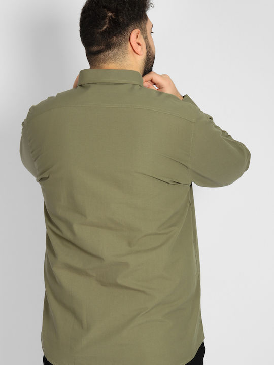 Double Men's Shirt Long Sleeve Olive