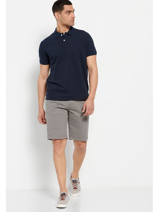 Short Sleeve Polo Shirt Navy Blue Men’s Blouses