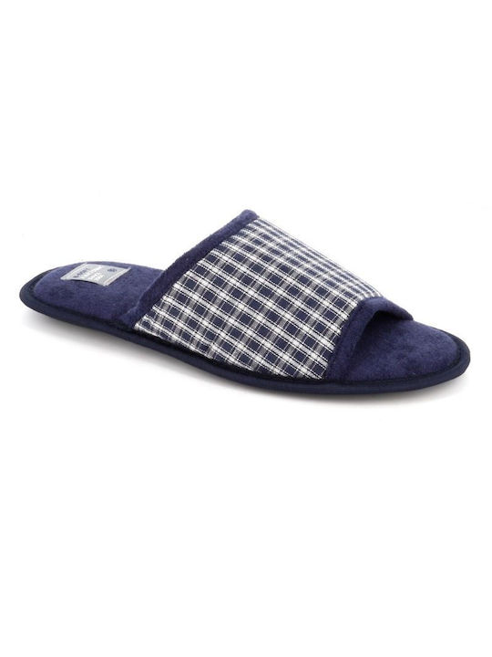 B-Soft Men's Printed Slippers Navy Blue