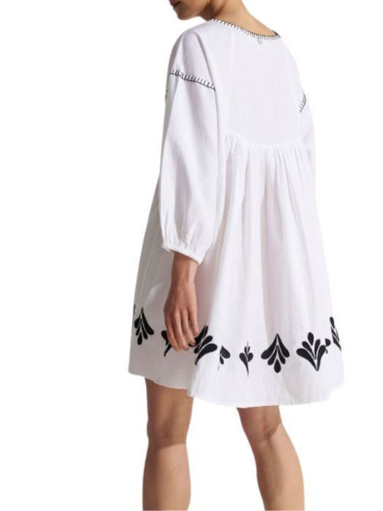 Ale - The Non Usual Casual Summer Mini Dress White