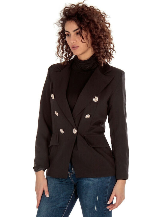 Silia D Women's Waisted Blazer Black