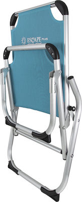 Escape Plus Small Chair Beach Aluminium with High Back Turquoise