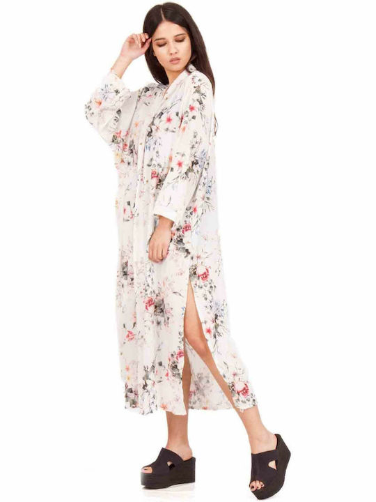 Silia D Women's Maxi Caftan Beachwear White
