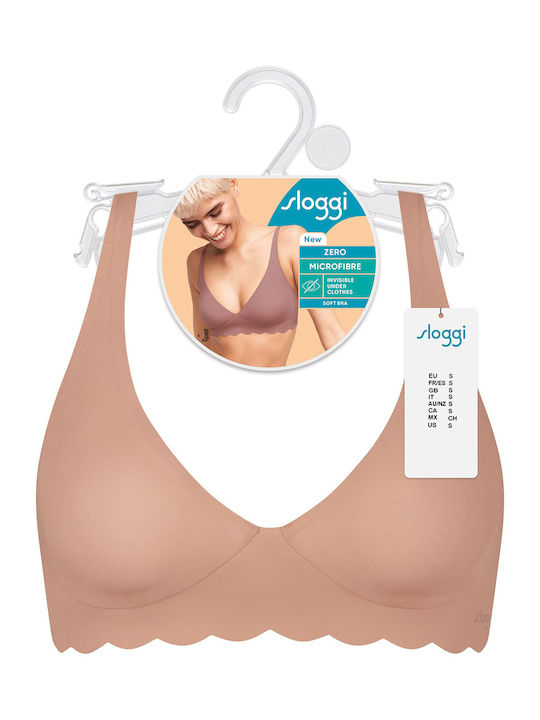 Sloggi Zero Microfibre 2.0 Women's Bra without Padding Beige