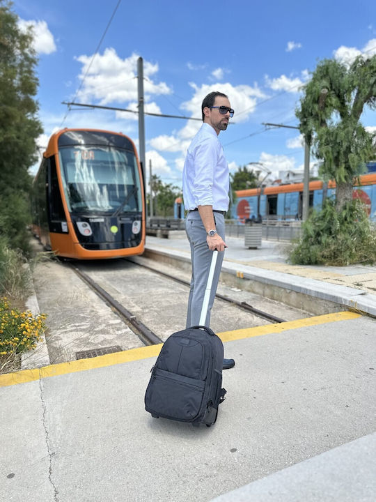 Matein Αδιάβροχη Τσάντα Laptop 17.3" με Ροδάκια σε Μαύρο χρώμα 1240