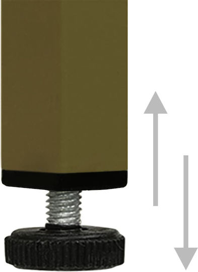 Metallic Bedside Tables 2pcs Green 35x35x51cm