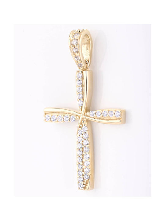 Fa Cad'oro Gold Kreuz 14K mit Kette