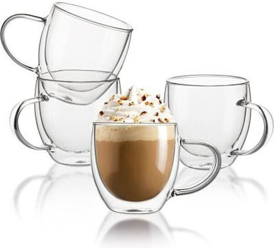 Viosarp Tasse Cappuccino Glas Transparent 250ml