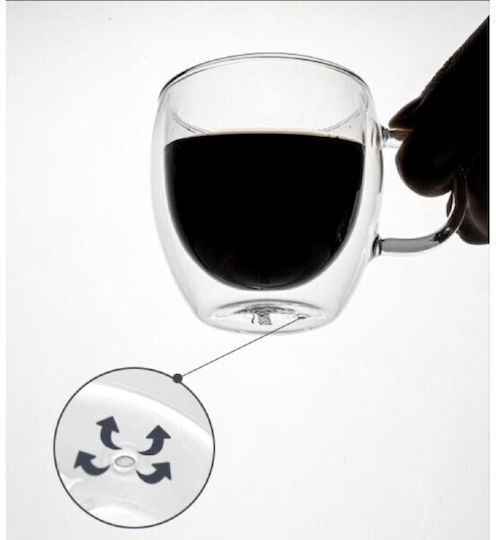 Viosarp Tasse Cappuccino Glas Transparent 250ml