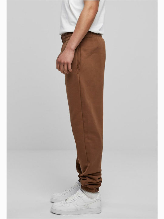 Urban Classics TB5916 Men's Sweatpants with Rubber Brown