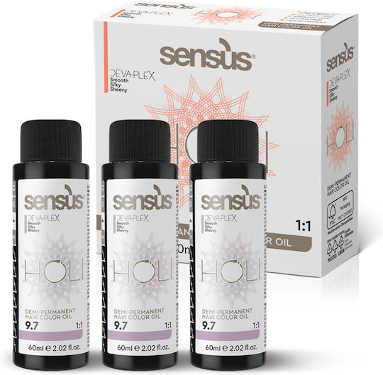 Sensus Holi Demi Permanent Color Προσωρινή Βαφή Μαλλιών Χωρίς Αμμωνία 5.7 Ανοιχτό Καστανό Βιολέ 60ml