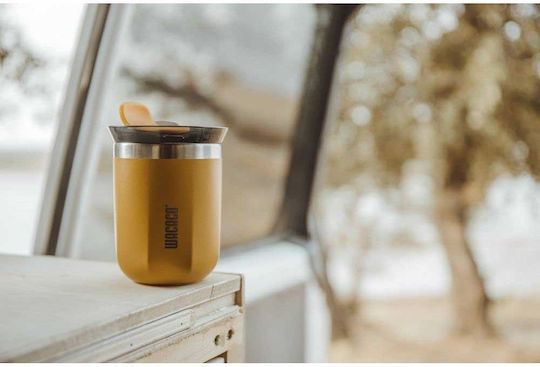 Wacaco Octaroma Classico Ποτήρι Θερμός Ανοξείδωτο BPA Free 180ml Amber Yellow με Επιστόμιο
