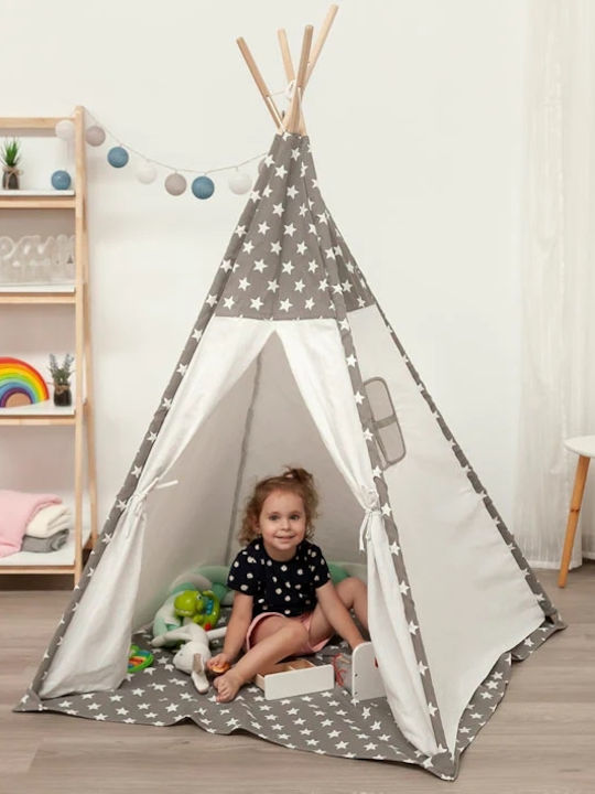 Kiokids Детски шатър Индийски Stars Сив