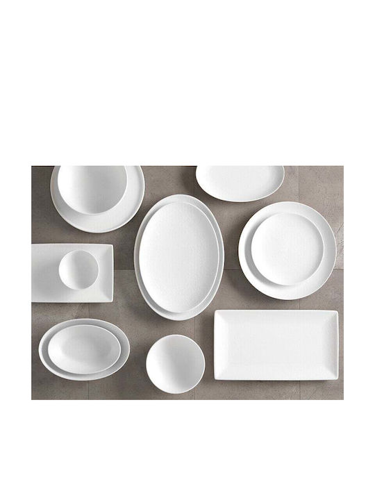 Maxwell & Williams Basics Πιατέλα Σερβιρίσματος Οβάλ από Πορσελάνη Λευκή 34x19εκ.