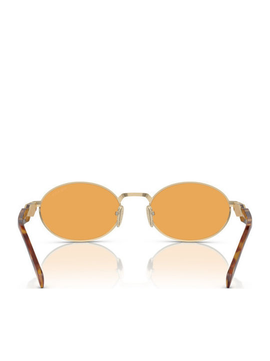 Prada Unisex Sunglasses with Gold Metal Frame and Orange Lens PR65ZS ZVN02Z