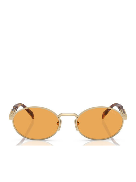 Prada Unisex Sunglasses with Gold Metal Frame and Orange Lens PR65ZS ZVN02Z