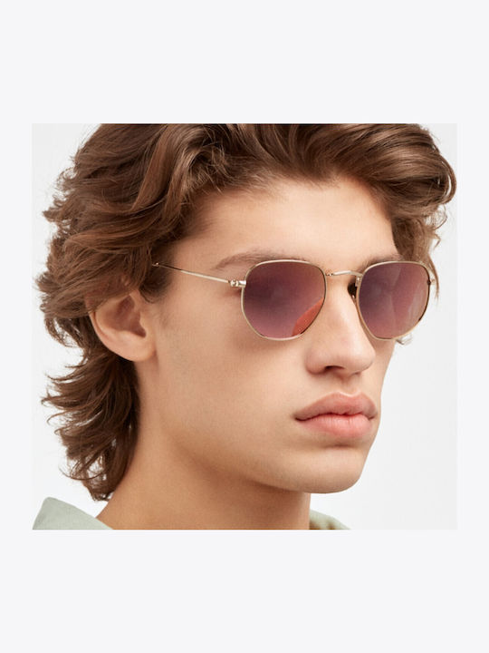 Hawkers Sixgon Unisex Sunglasses with Metal Frame Gold / Purple HSDR22DPMP