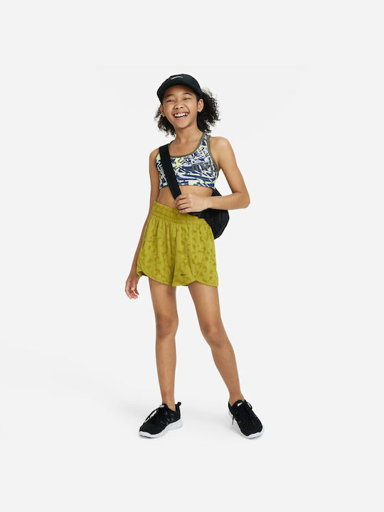 Nike Swoosh Reversible Kids' Bralette Dri-Fit Yellow