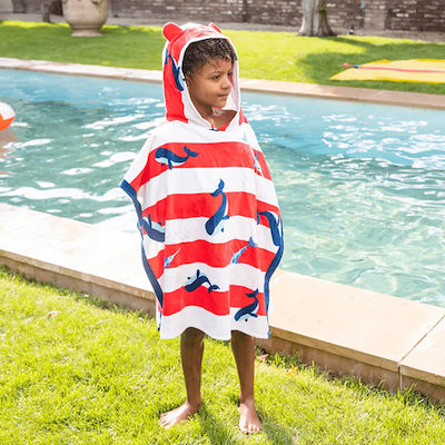 Swim Essentials Kinder Strandponcho Rot