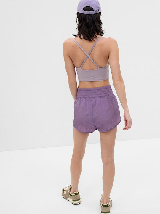 GAP Women's High-waisted Sporty Shorts Lively Purple