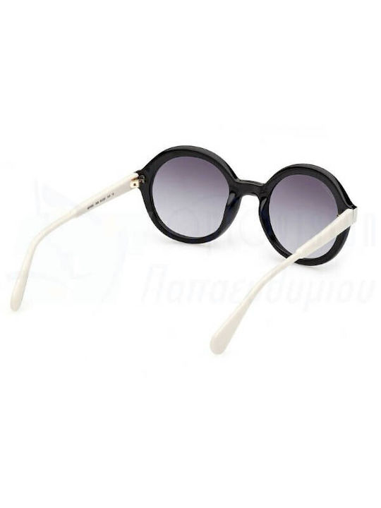 Max & Co Women's Sunglasses with Black Plastic Frame and Gray Gradient Lens MO0052 04B