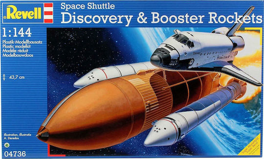 Revell Space Shuttle Discovery & Booster Rockets Фигура за Моделизъм 97 Части в Мащаб 1:144 43.7см.