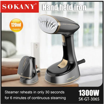 Sokany Kleiderdampfer Hand 1470W mit Behälter 120ml Schwarz