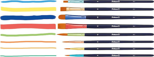 Pelikan 613 F Blister Σετ Πινέλα Ζωγραφικής 8τμχ