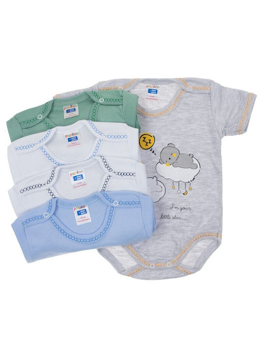 Papillon Kids Set Baby Unterwäsche Strampler Kurzärmelig Gray