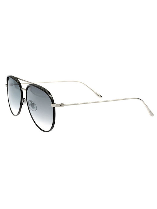 Jimmy Choo Reto/S Blue Gold / Light Brown Shaded JIN/IC Women's Sunglasses with Blue Metal Frame and Black Lens