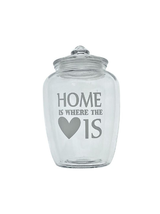 Viosarp Set 1pcs Jars General Use with Lid Glass 2150ml