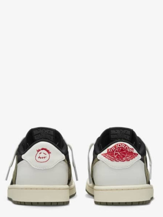 Travis Scott X Air  1 Low OG Damen Sneakers Sail / University Red / Black / Medium Olive
