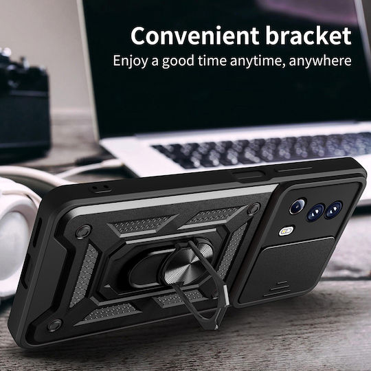 Techsuit CamShield Series Umschlag Rückseite Kunststoff / Silikon Schwarz (Xiaomi 13 Lite)