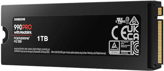 Samsung 990 PRO cu Radiator SSD 1TB tip M.2 cu conexiune PCI